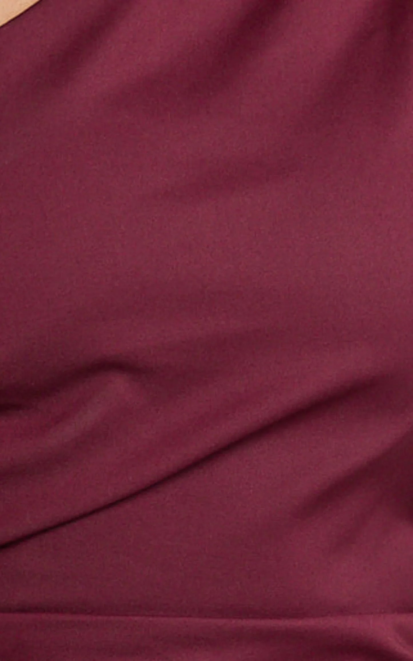 Karlie Midi Dress - One Shoulder Fitted Dress in Wine