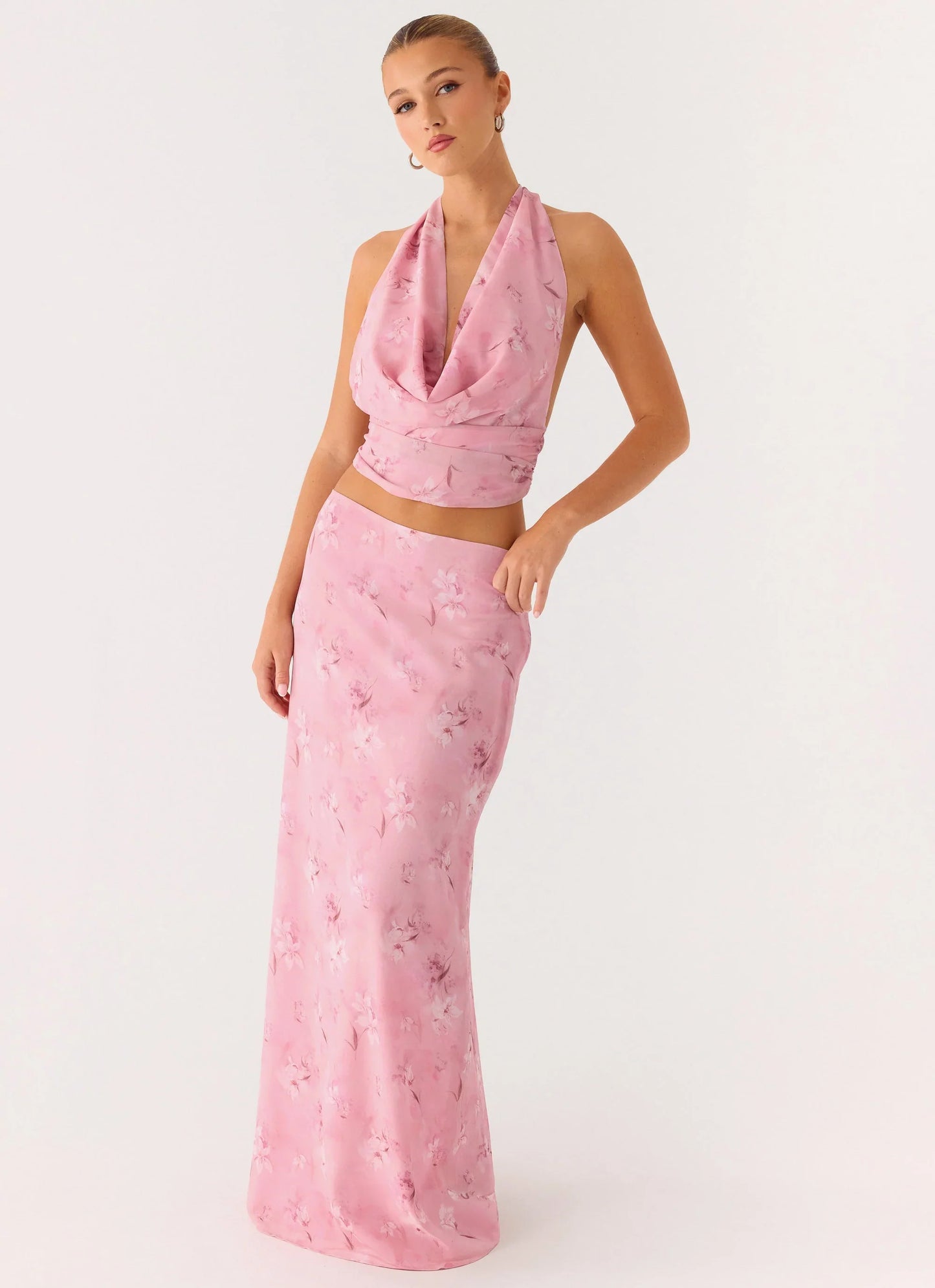 Soulful Low Rise Maxi Skirt - Vintage Floral