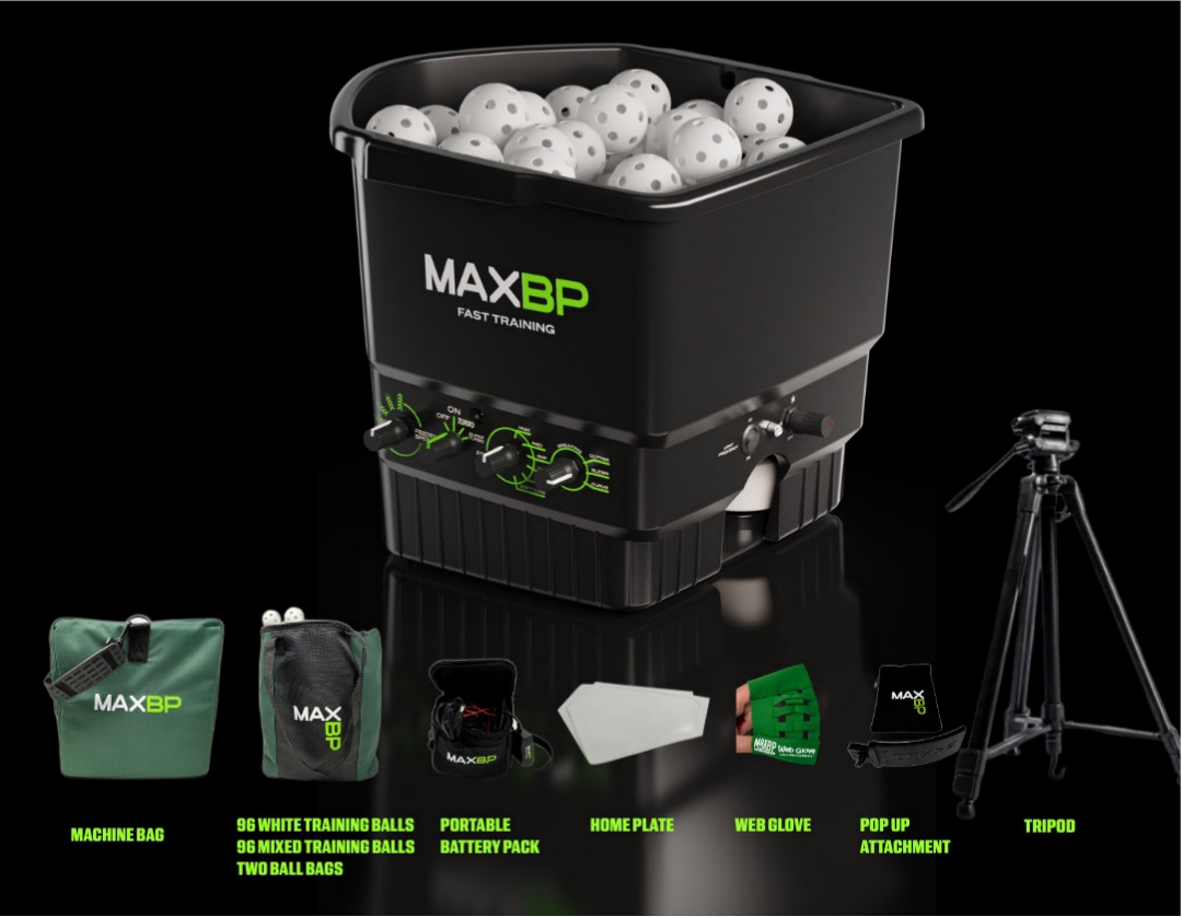 ⚾ Automatic Baseball & Softball Pitching Machine 🎯 | Portable Batting Trainer for Players of All Skill Levels