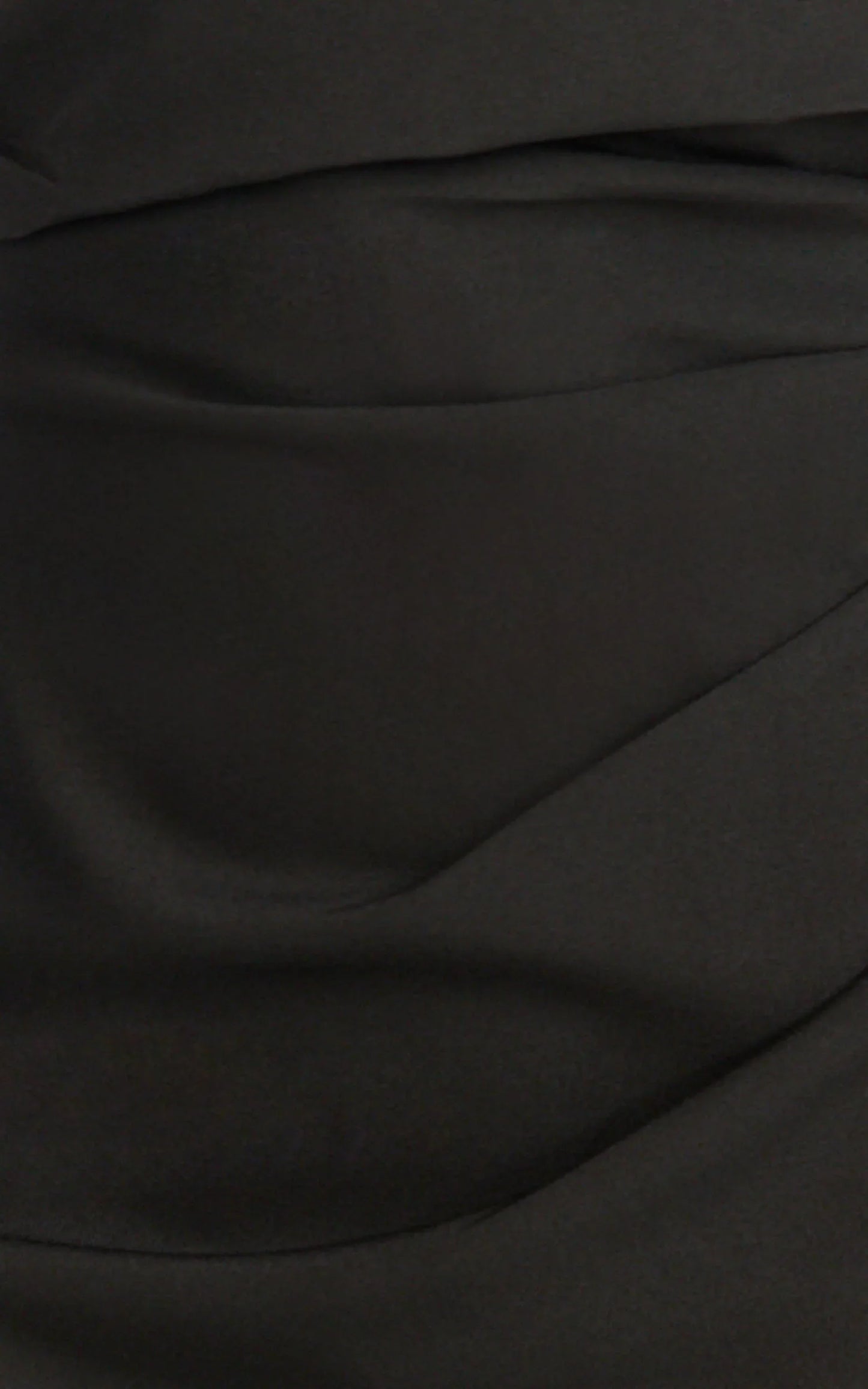 Pearce Maxi Dress - Gathered One Sleeve Bodycon Dress in Black