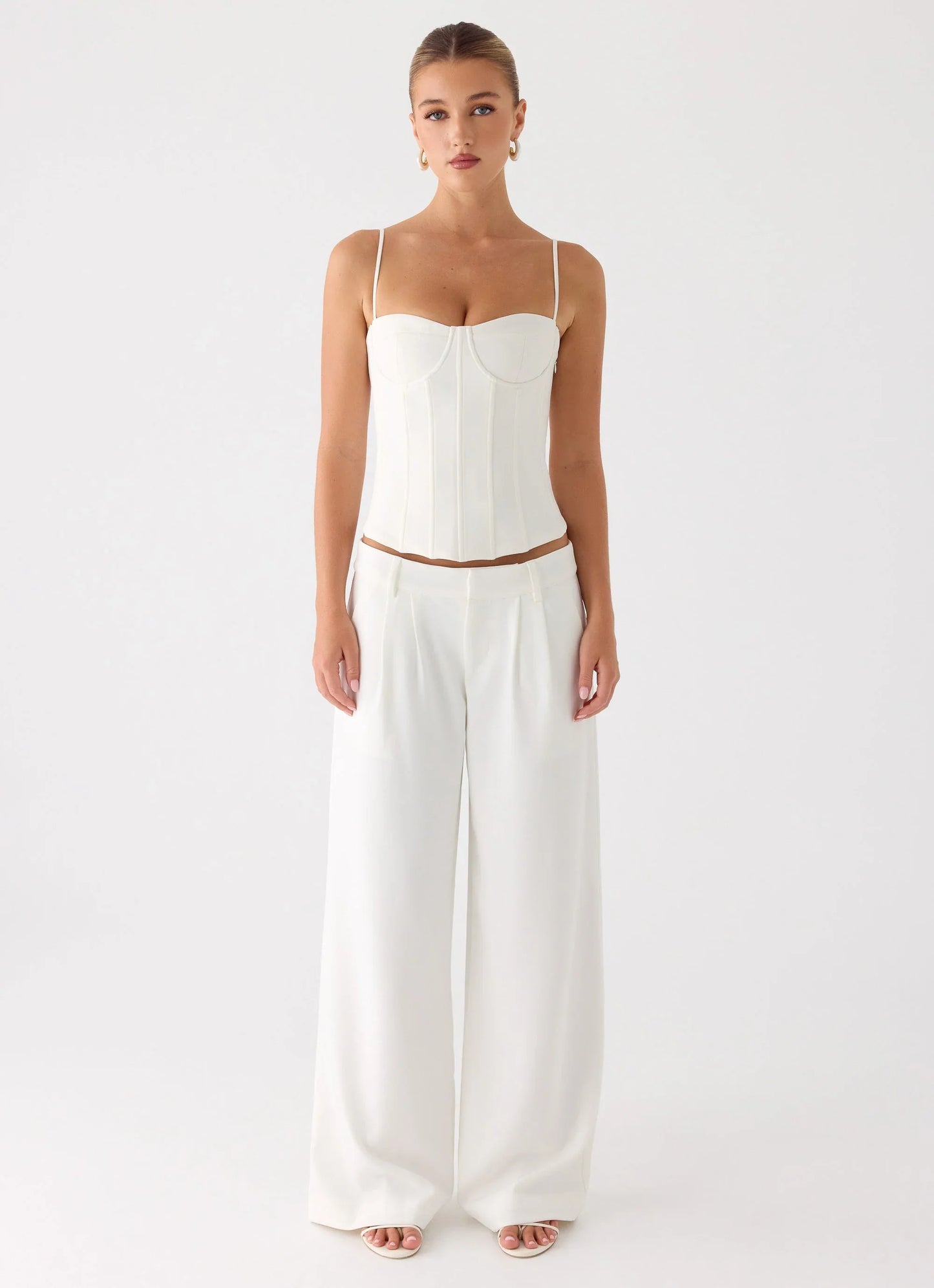 Samuel Low Rise Suiting Pants - White