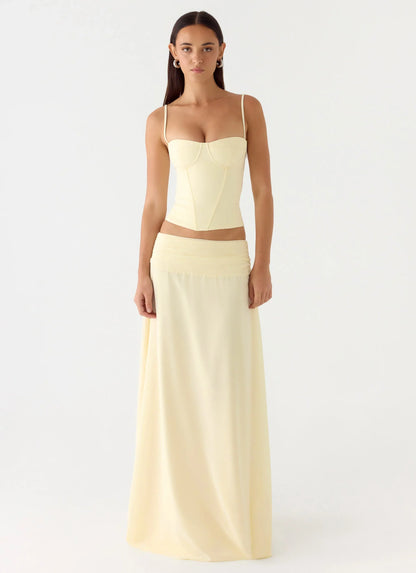 Tayana Corset Top - Yellow