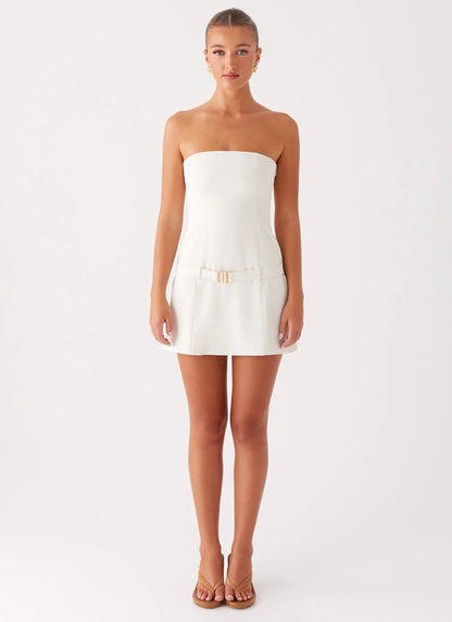 Lume Strapless Mini Dress - Ivory