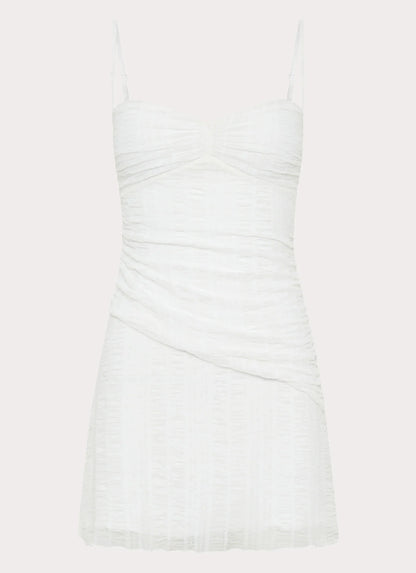 Arden Mesh Mini Dress - White