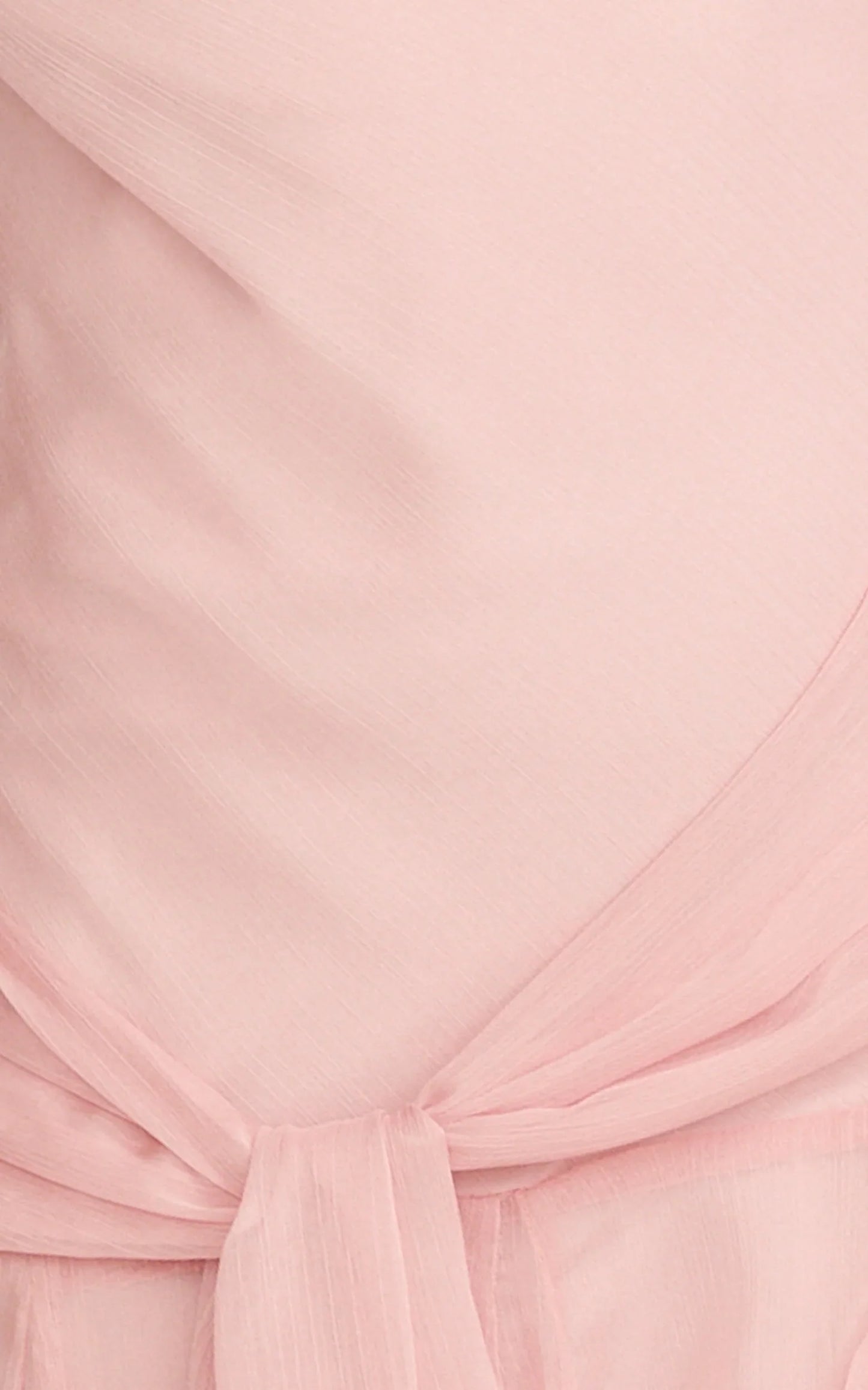Idris Maxi Dress - Cowl Neck Draped Sash Godet Dress in Soft Pink