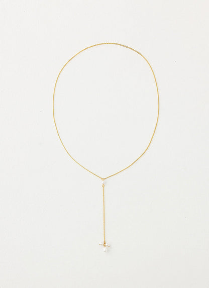 Silhouette Pearl Necklace - Gold