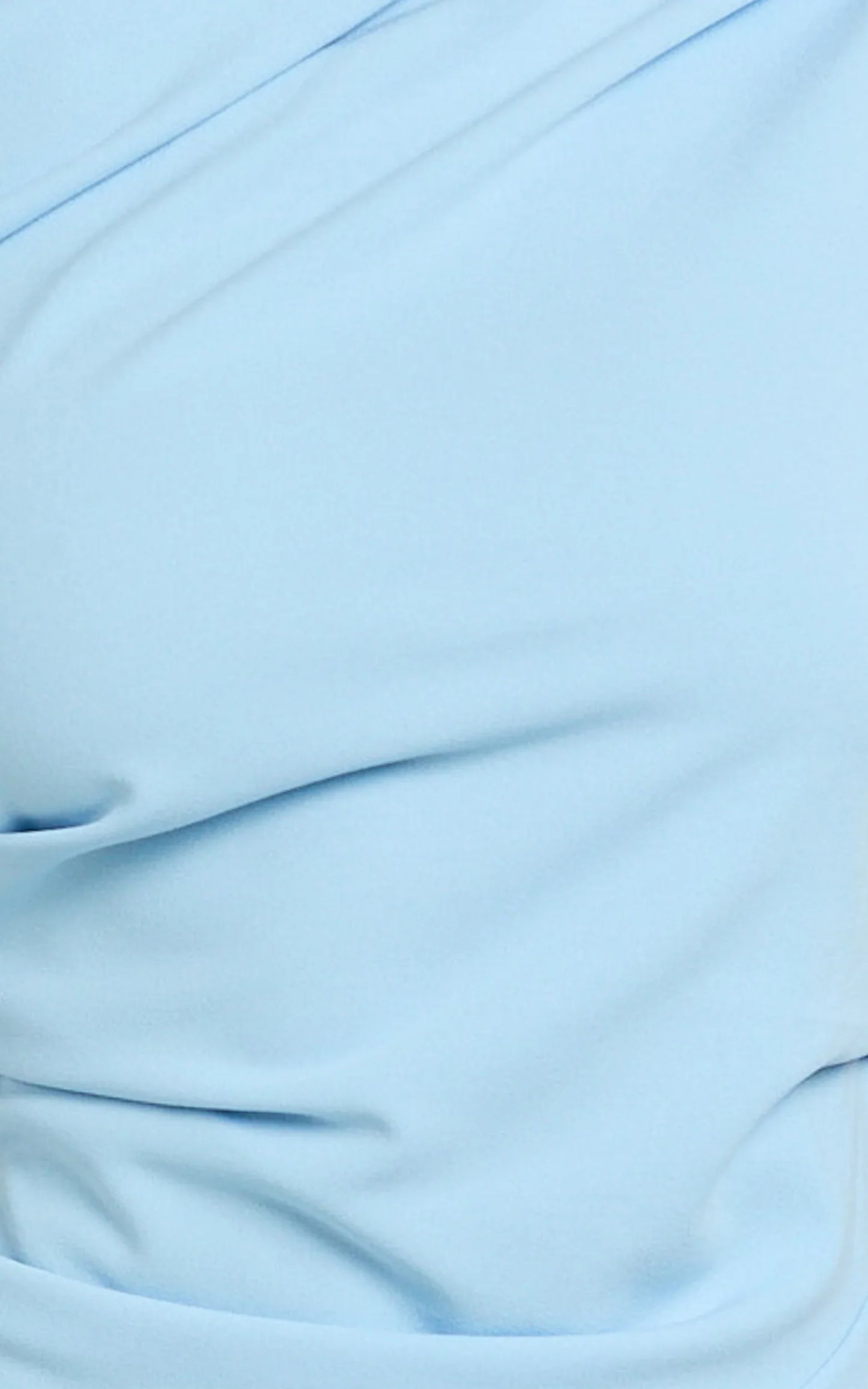 Visenta Midi Dress - Asymmetrical Sleeve Dress in Blue
