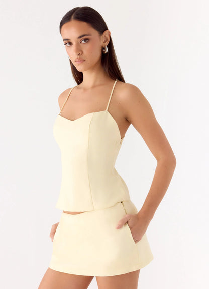 Leray Top - Lemon Yellow