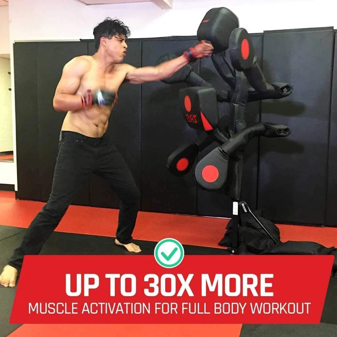 🥊 X2 360° Boxing Trainer 🥊 | Adjustable Punch, Kick & Strike Training System for Full-Body Workouts