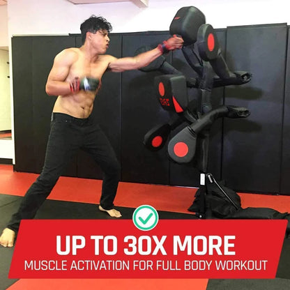 🥊 X2 360° Boxing Trainer 🥊 | Adjustable Punch, Kick & Strike Training System for Full-Body Workouts