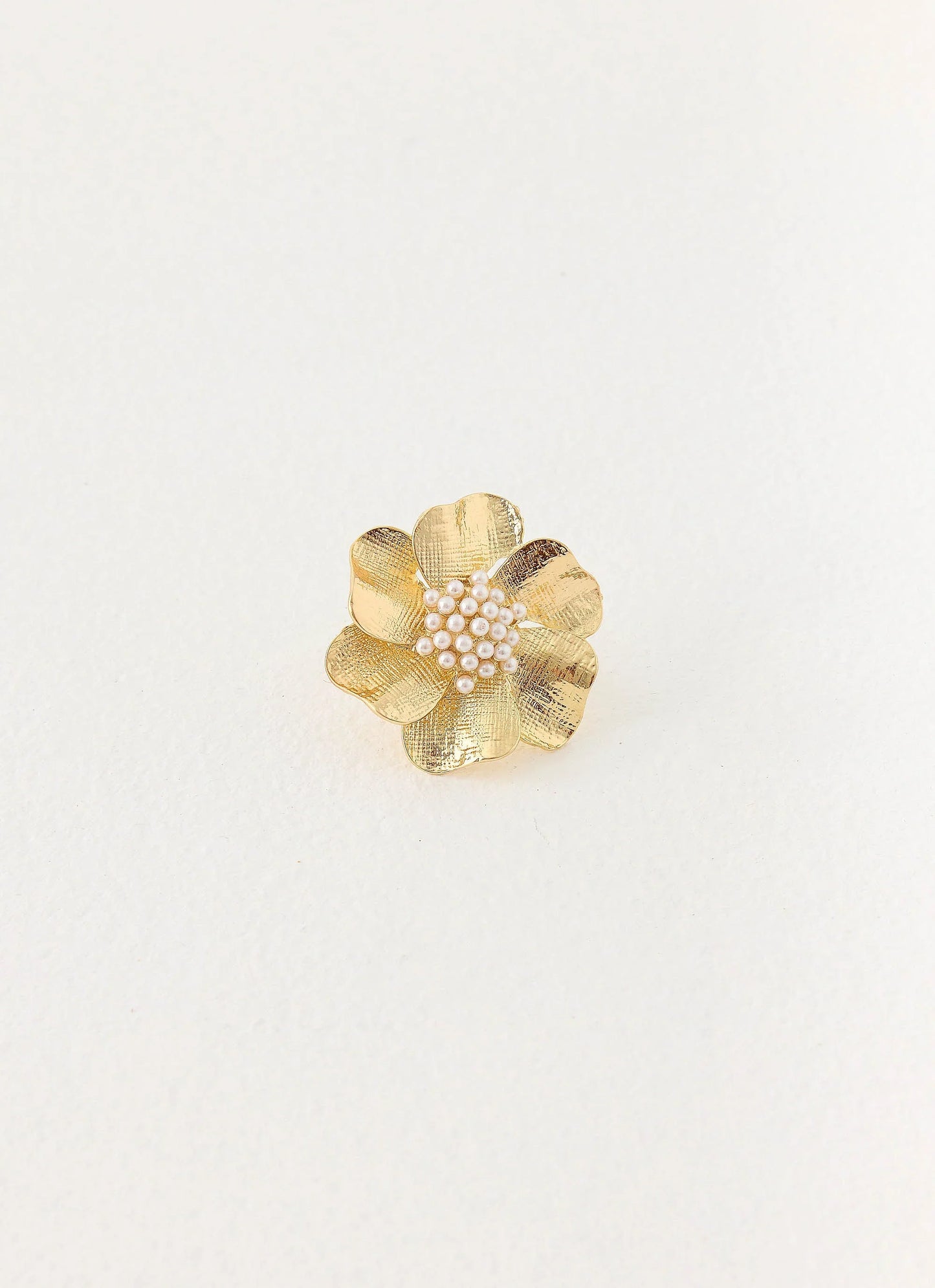 Camellia Pearl Ring - Gold