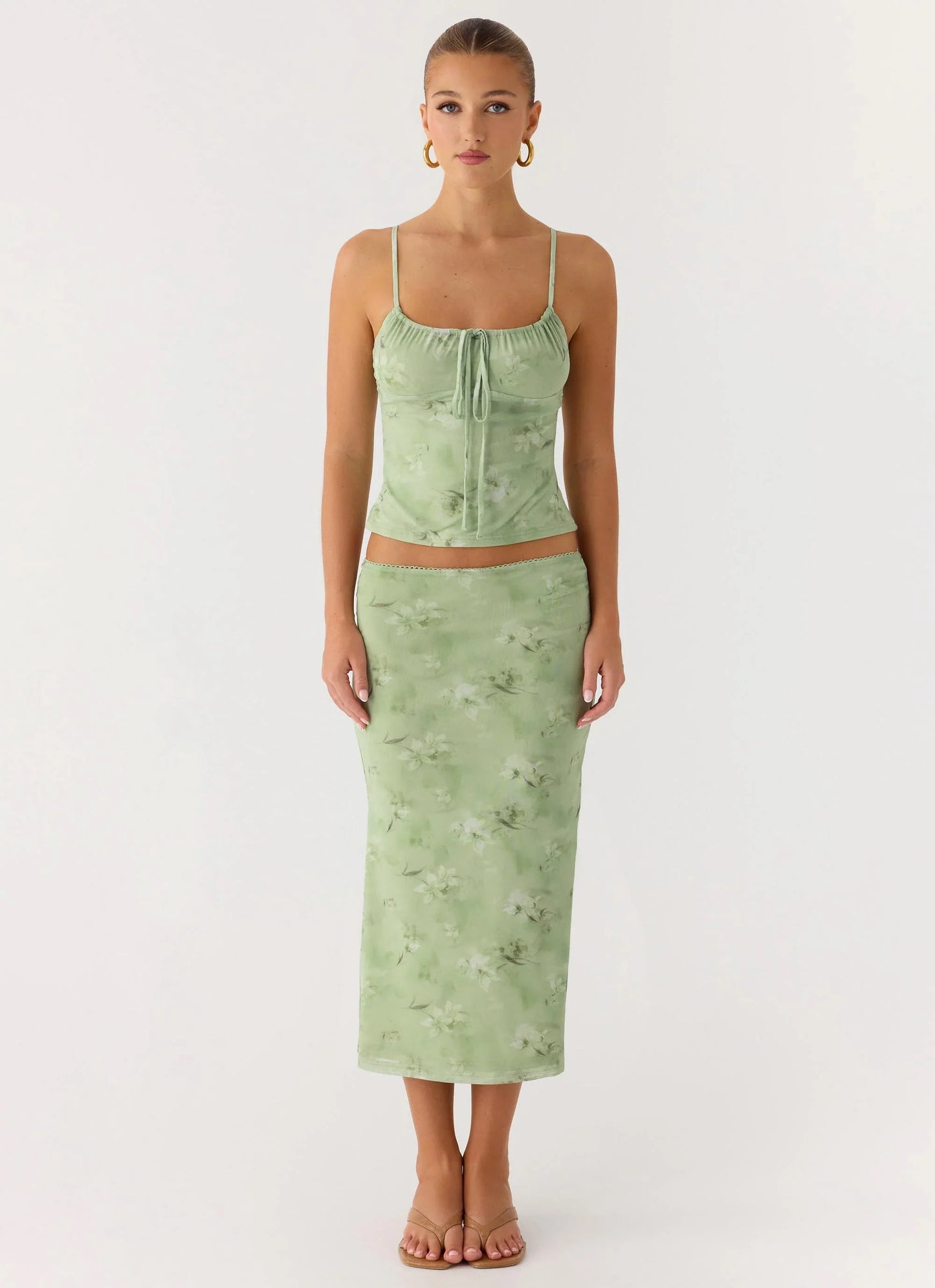Bending My Rules Top - Blurred Lime