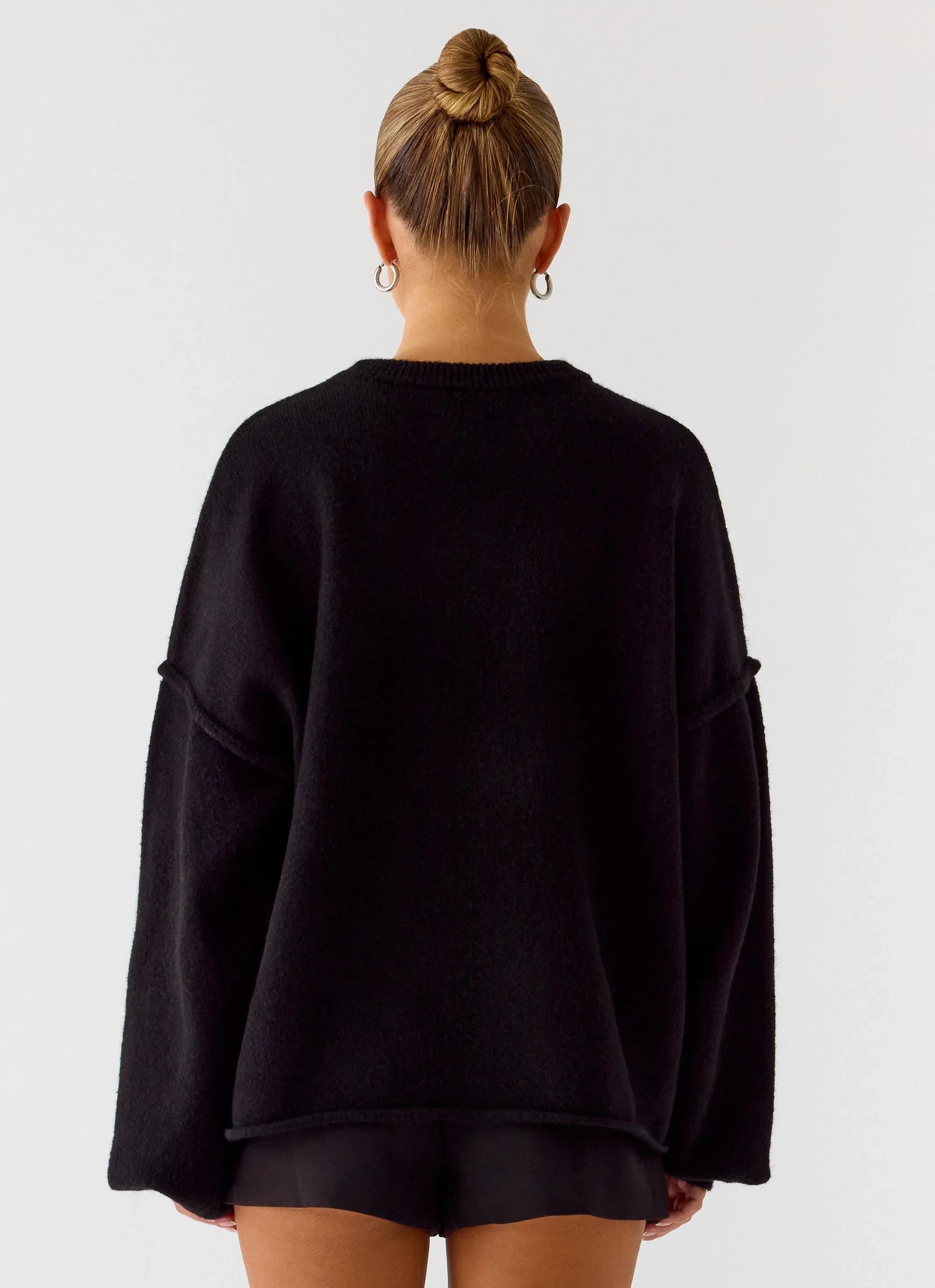 Jack Oversized Knit Sweater - Black