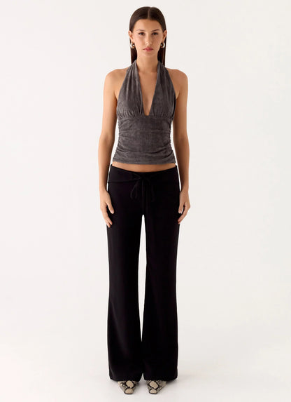 Aylssa Halter Top - Ash