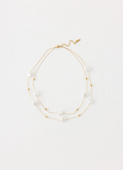 Serena Pearl Necklace - Pearl/Gold