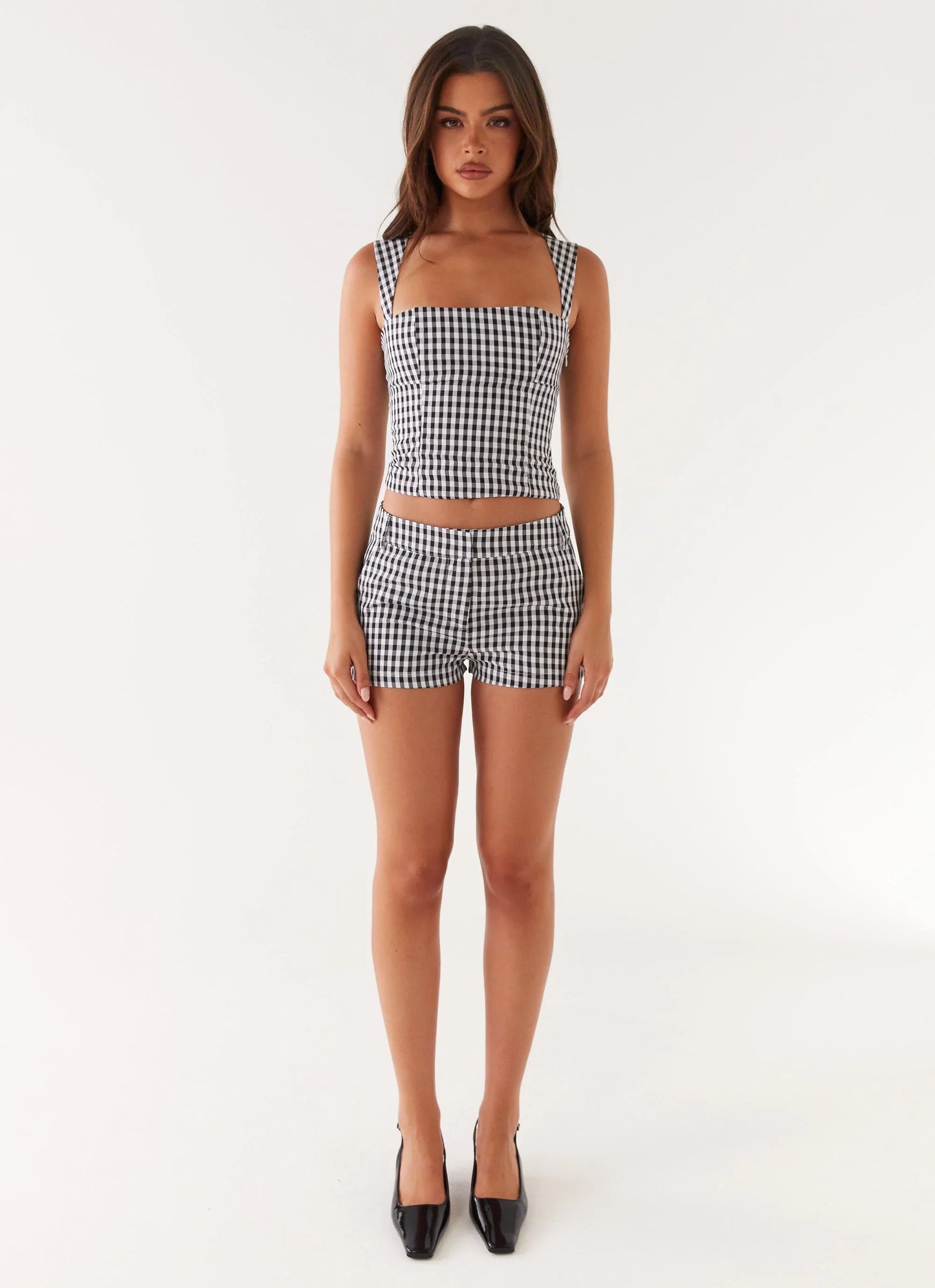 Clayton Top - Black Gingham