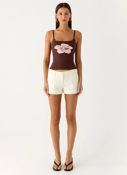 Ofira Knit Tank Top - Espresso Meadow