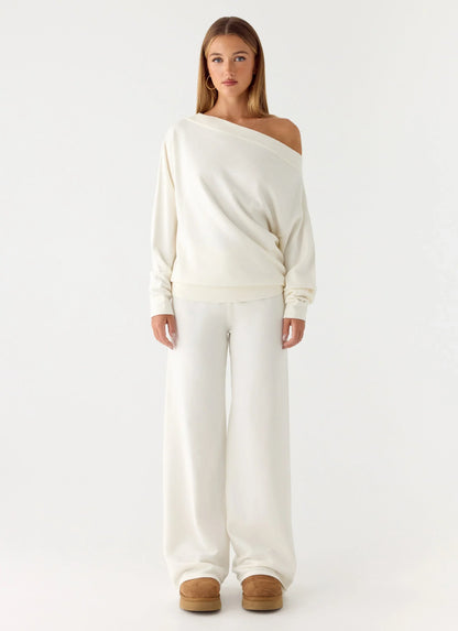 Sherlee Knit Sweater - White