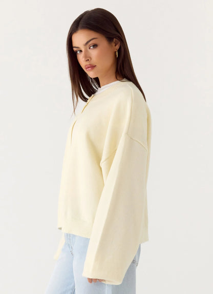 Annie One Button Cardigan - Ivory Cream