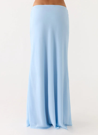 Star Girl Chiffon Maxi Skirt - Blue
