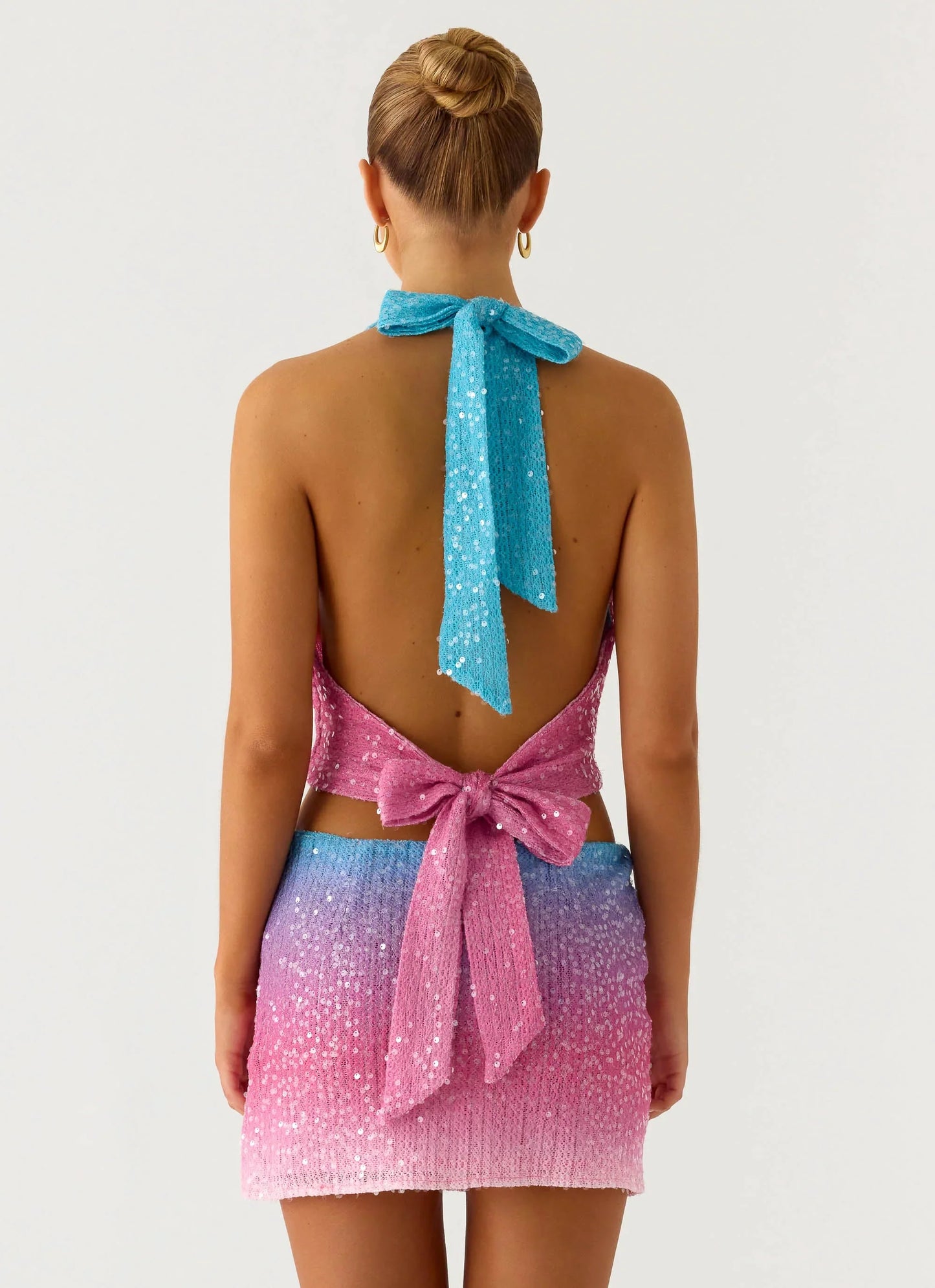 One More Time Sequin Knit Top - Disco Ombre