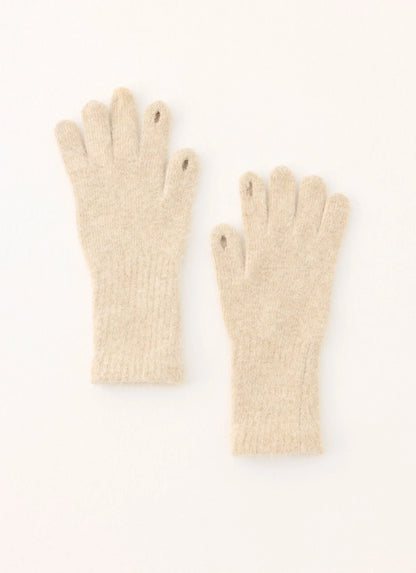 Stormy Weather Knit Gloves - Cream