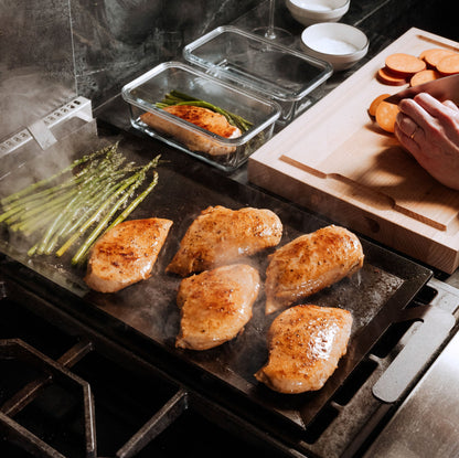 🔥 Carbon Steel Flat Top Griddle 🍖 | Professional BBQ Cooking Plate for Grill & Stove