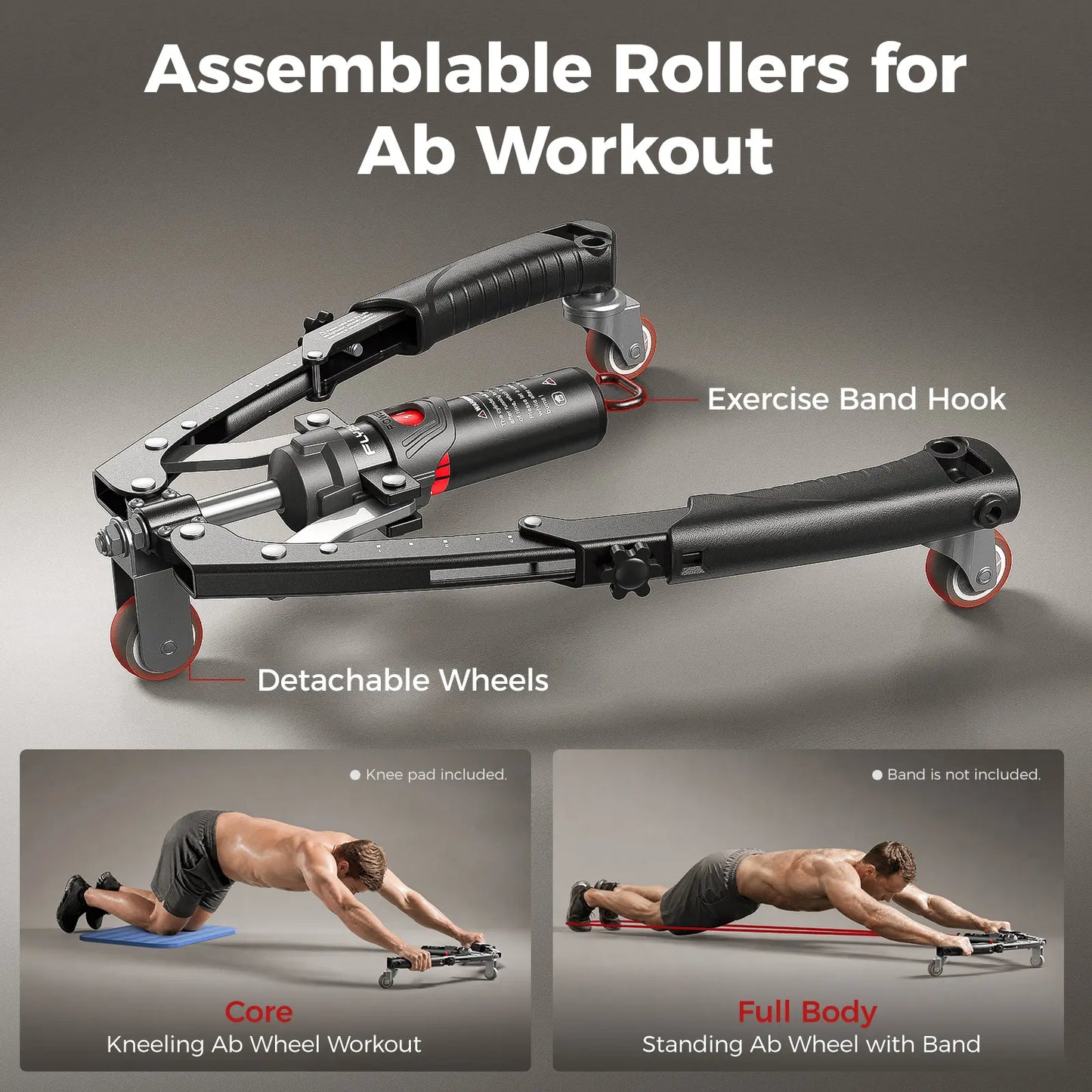 💪 Adjustable Chest Trainer & Arm Exerciser 🏋️ | 22–440lbs Resistance Home Gym Strength Trainer with Ab Roller
