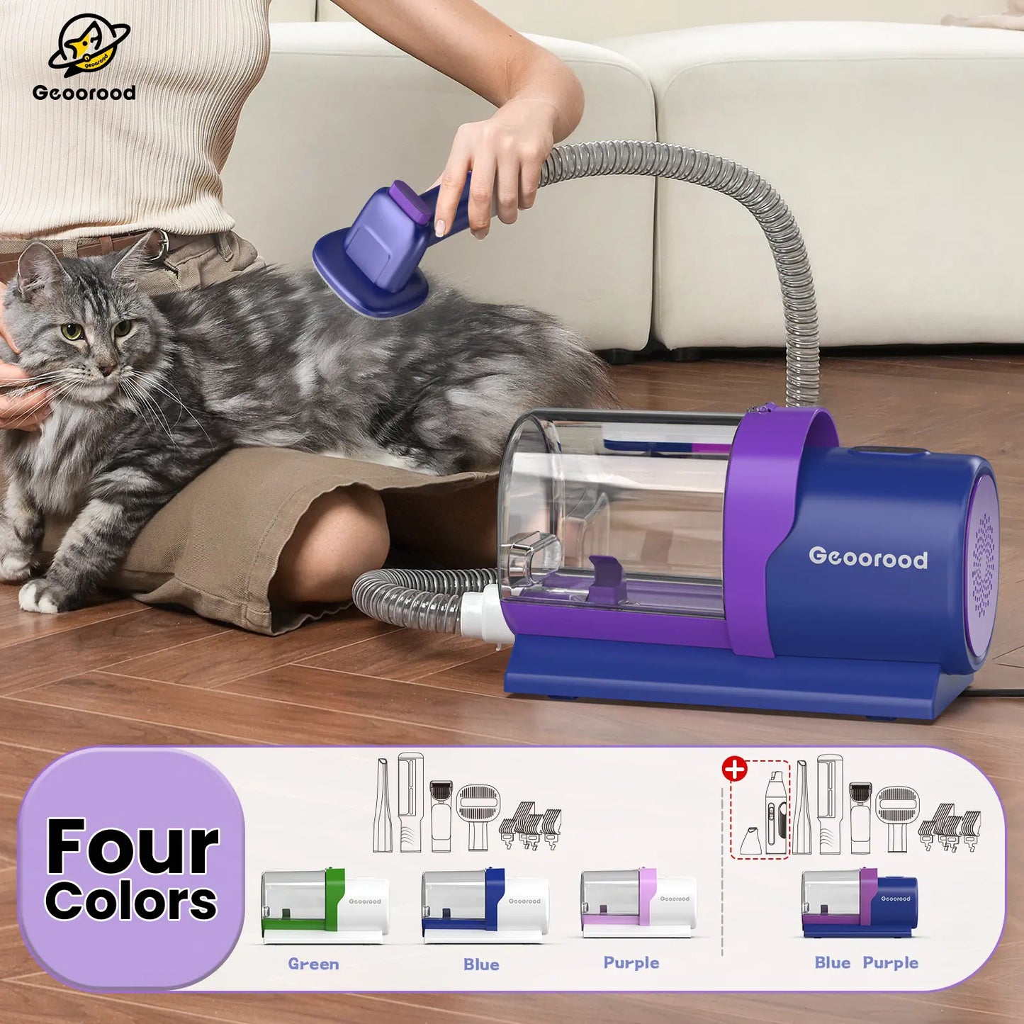 🐶 Dog Grooming Kit | All-in-One Pet Grooming Vacuum with Brush & Trimmer ✂️