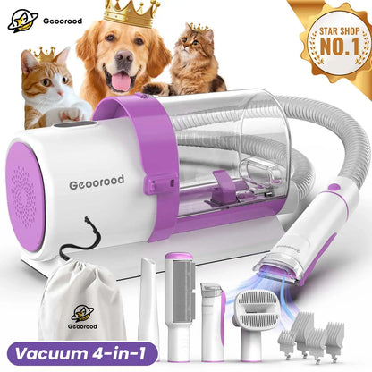 🐶 Dog Grooming Kit | All-in-One Pet Grooming Vacuum with Brush & Trimmer ✂️