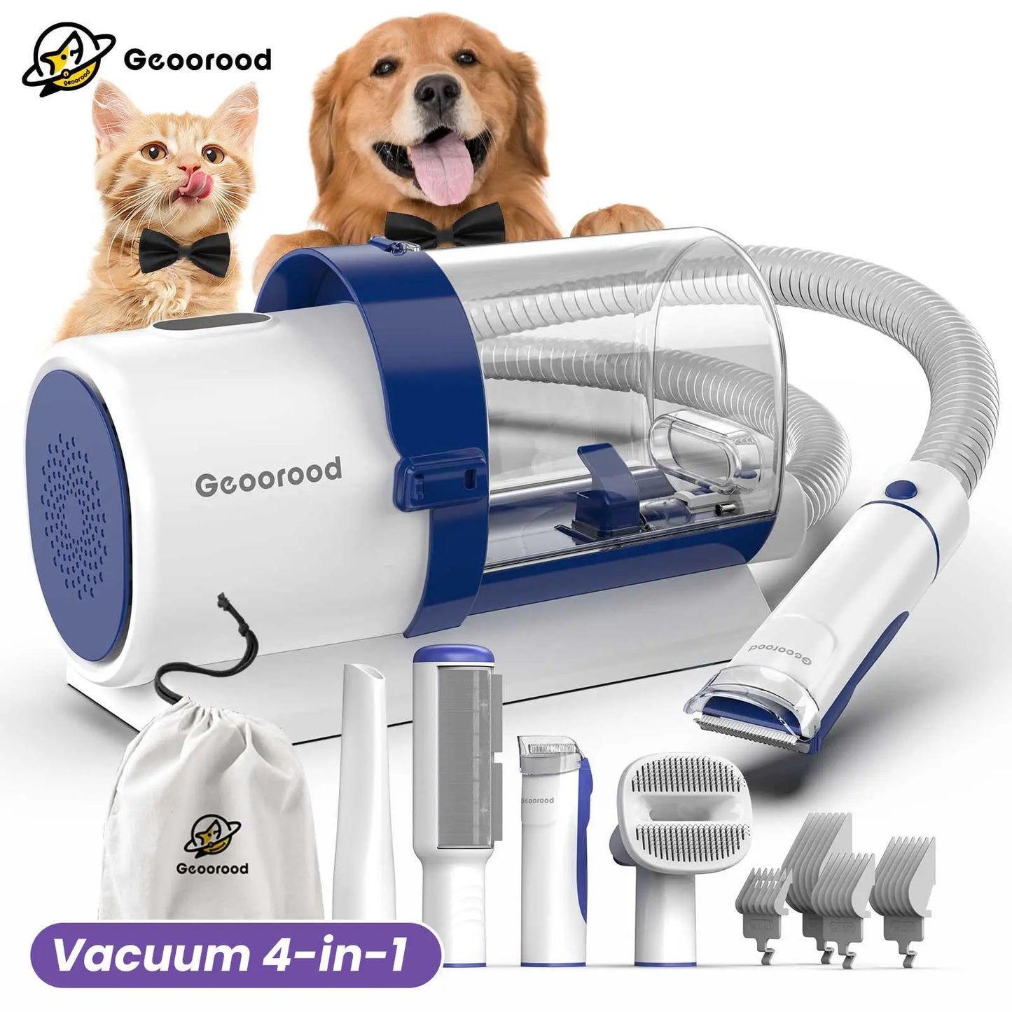 🐶 Dog Grooming Kit | All-in-One Pet Grooming Vacuum with Brush & Trimmer ✂️