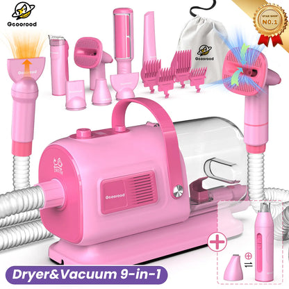 🐶 Dog Grooming Kit | All-in-One Pet Grooming Vacuum with Brush & Trimmer ✂️