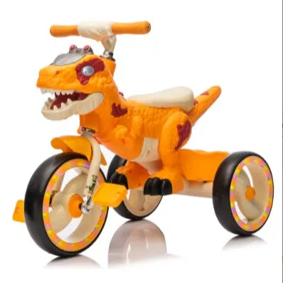 🦖 Kids Dinosaur Tricycle | Light-Up Toddler Ride-On Bike with Music, Storage Basket & Stable Wheels 🚲