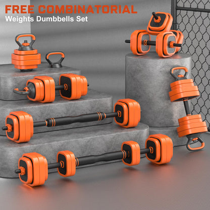 🏋️ 45/65/85lbs Adjustable Dumbbells Set, 4 in 1 Free Weights Dumbbells Set with Connector Used as Dumbbell, Barbell, Push up Stand, Kettlebells for Home Gym Exercises,dealsforyoudays