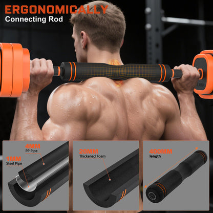 🏋️ 45/65/85lbs Adjustable Dumbbells Set, 4 in 1 Free Weights Dumbbells Set with Connector Used as Dumbbell, Barbell, Push up Stand, Kettlebells for Home Gym Exercises,dealsforyoudays