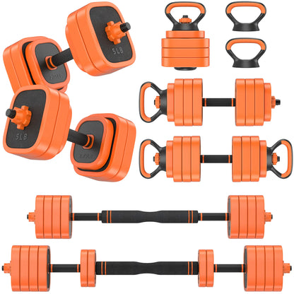 🏋️ 45/65/85lbs Adjustable Dumbbells Set, 4 in 1 Free Weights Dumbbells Set with Connector Used as Dumbbell, Barbell, Push up Stand, Kettlebells for Home Gym Exercises,dealsforyoudays