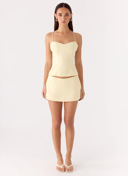 Mirna Micro Skort - Lemon Yellow