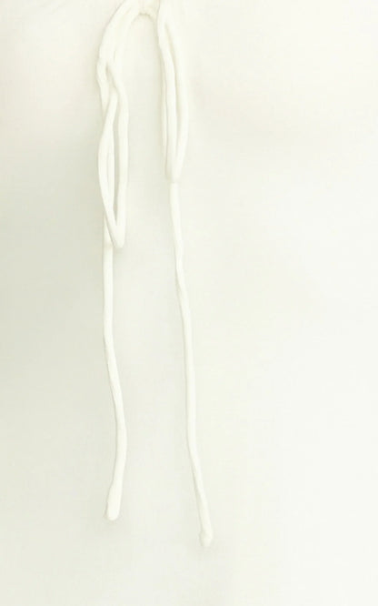 Odile Mini Dress - U Halter Neck Dress in Cream