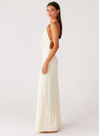 Mistlight Cowl Maxi Dress - Yellow