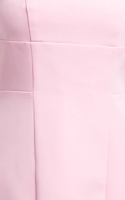Catharine Mini Dress - Strapless A Line Dress in Pink