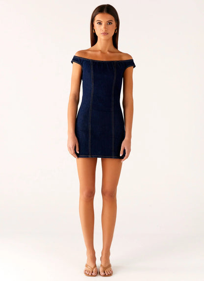 Bonnie Denim Mini Dress - Indigo