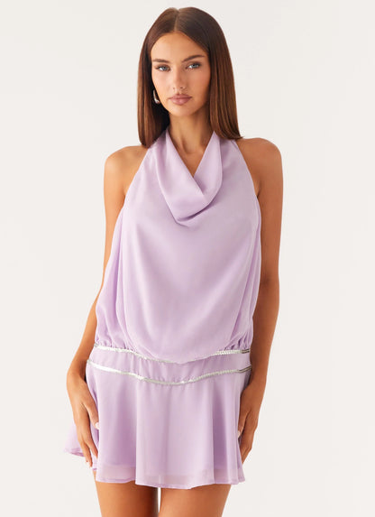 Time Will Tell Sequin Mini Dress - Lavender