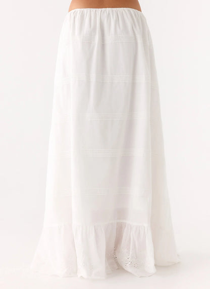 Lior Cotton Maxi Skirt - White