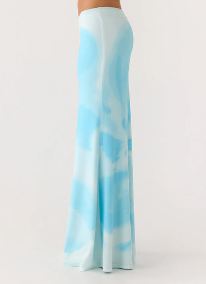 Moka Maxi Skirt - Blooming Blue