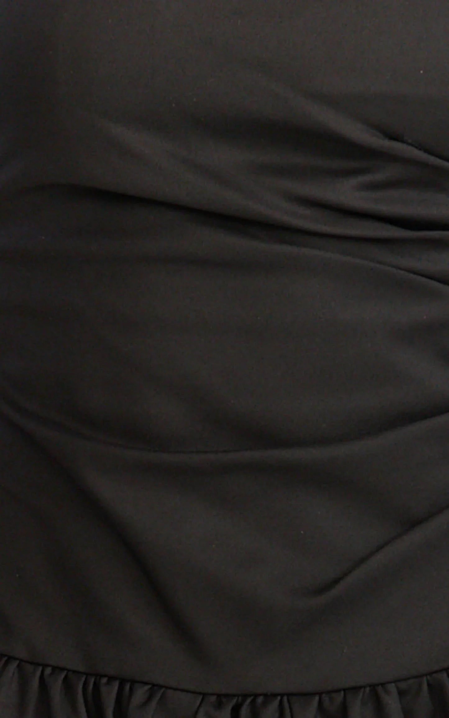 Louisa Maxi Dress - Strapless Side Ruched Dropped Waist Fit And Flare Dress in Black
