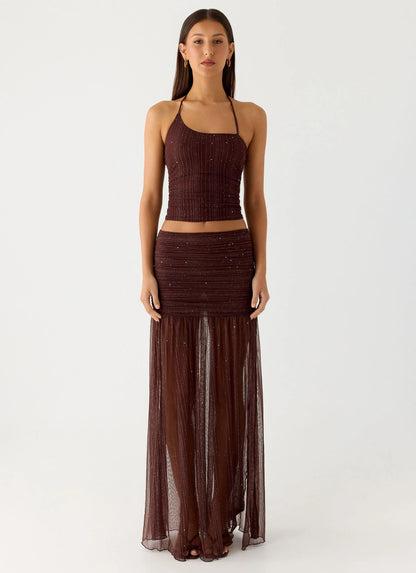 Sparkling Night Top - Chocolate