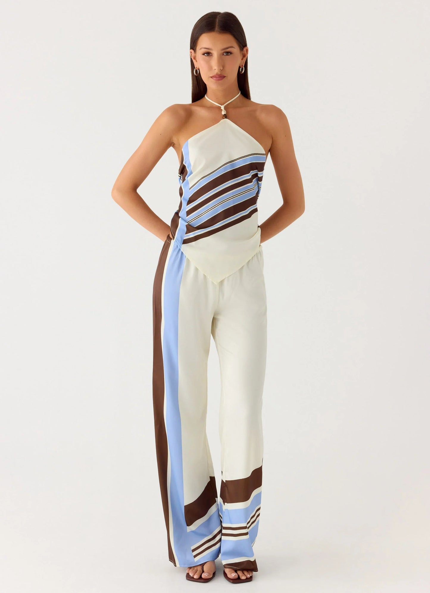Deacon Low Rise Pants - Purple Stripe