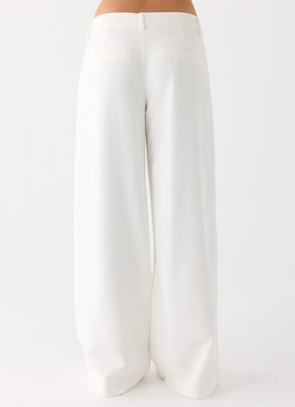 Samuel Low Rise Suiting Pants - White